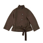 JCAESAR WOMEN Lace-Up Short Peacoat