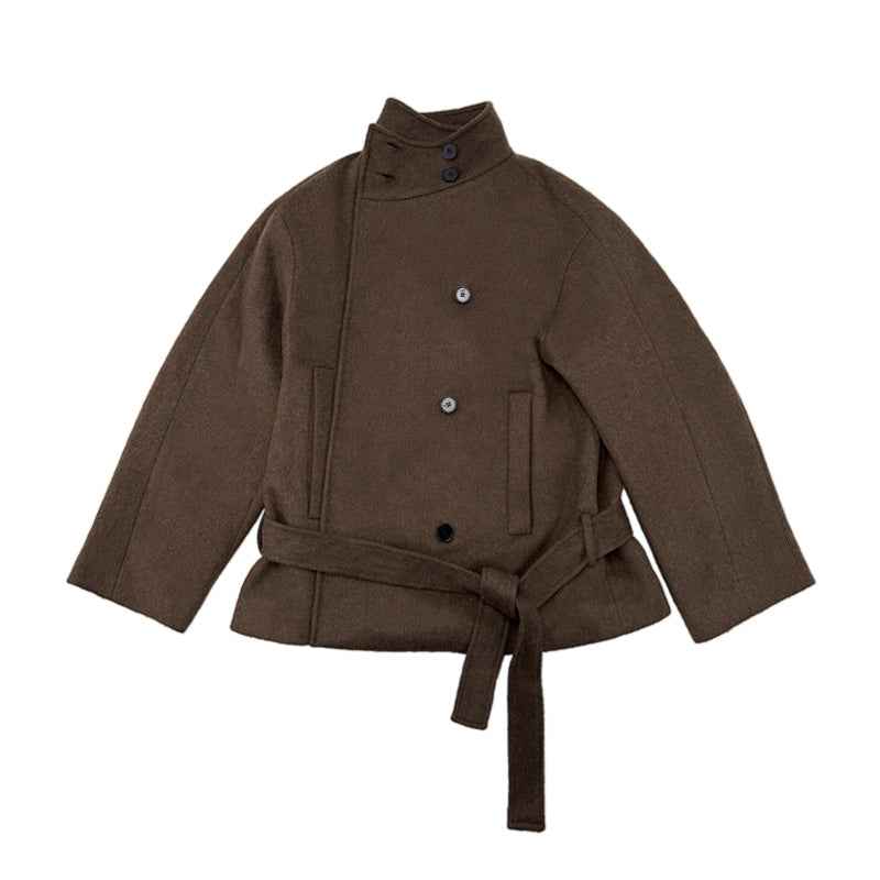 JCAESAR WOMEN Lace-Up Short Peacoat