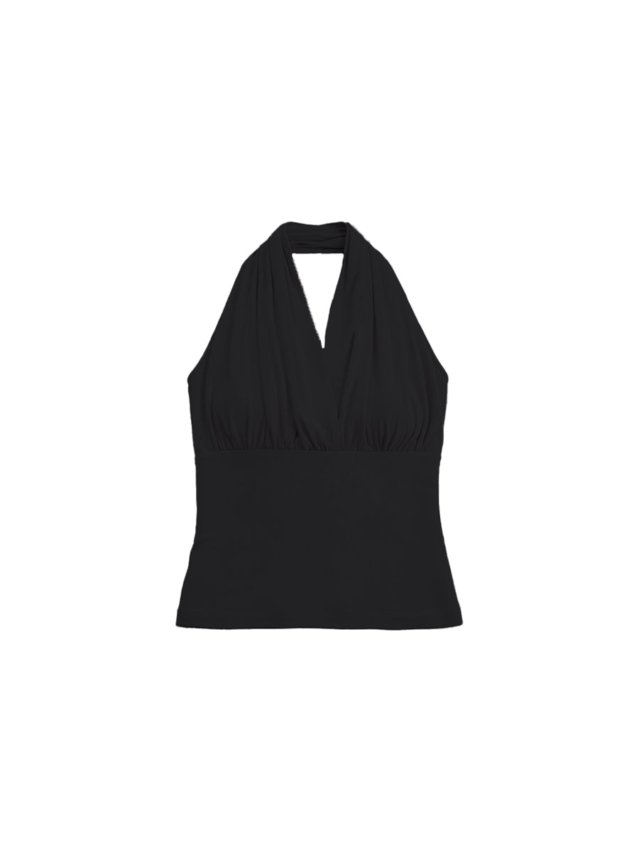 JCAESAR WOMEN Pleated Tie-Strap Tank Top - jcaesarclo