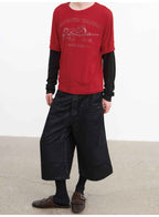 JCAESAR Flow Faux Two-Piece Graphic Long Sleeve