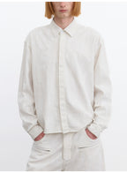JCAESAR Coated Structured Long Sleeve Shirt