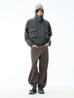 JCAESAR Woolen Double Pocket Flight Jacket