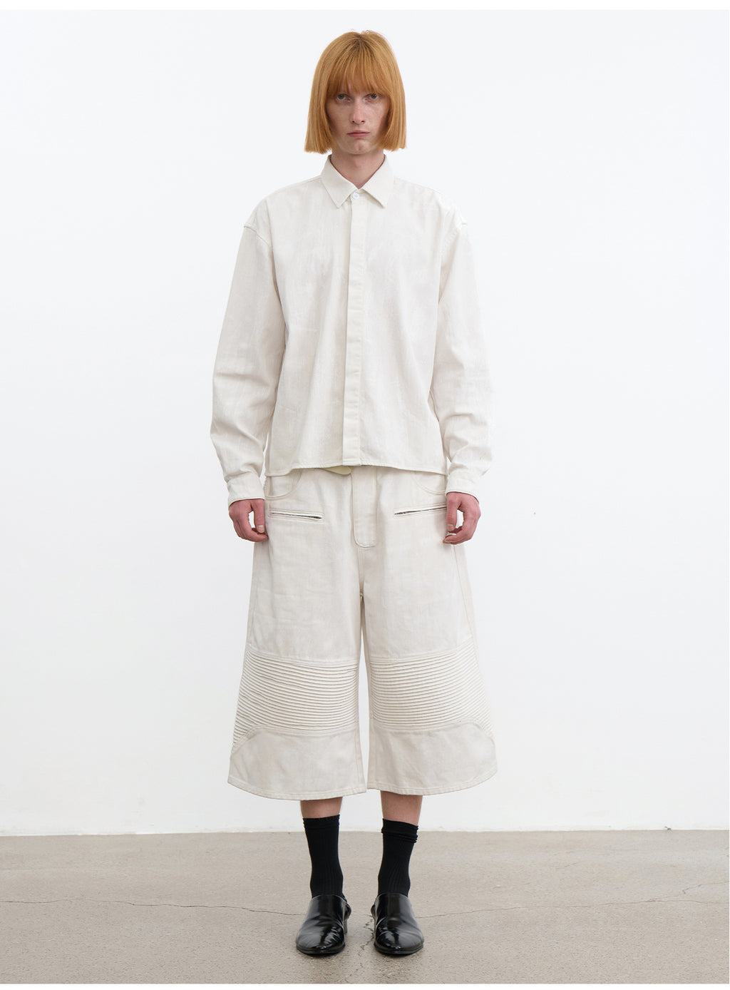 JCAESAR Coated Structured Long Sleeve Shirt