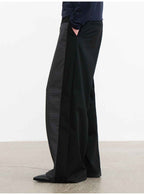 JCAESAR Plaid Matrix Color-Block Straight-Leg Pants