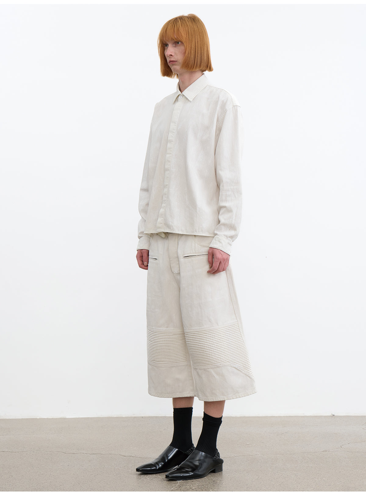 JCAESAR Coated Structured Long Sleeve Shirt
