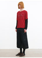 JCAESAR Flow Faux Two-Piece Graphic Long Sleeve