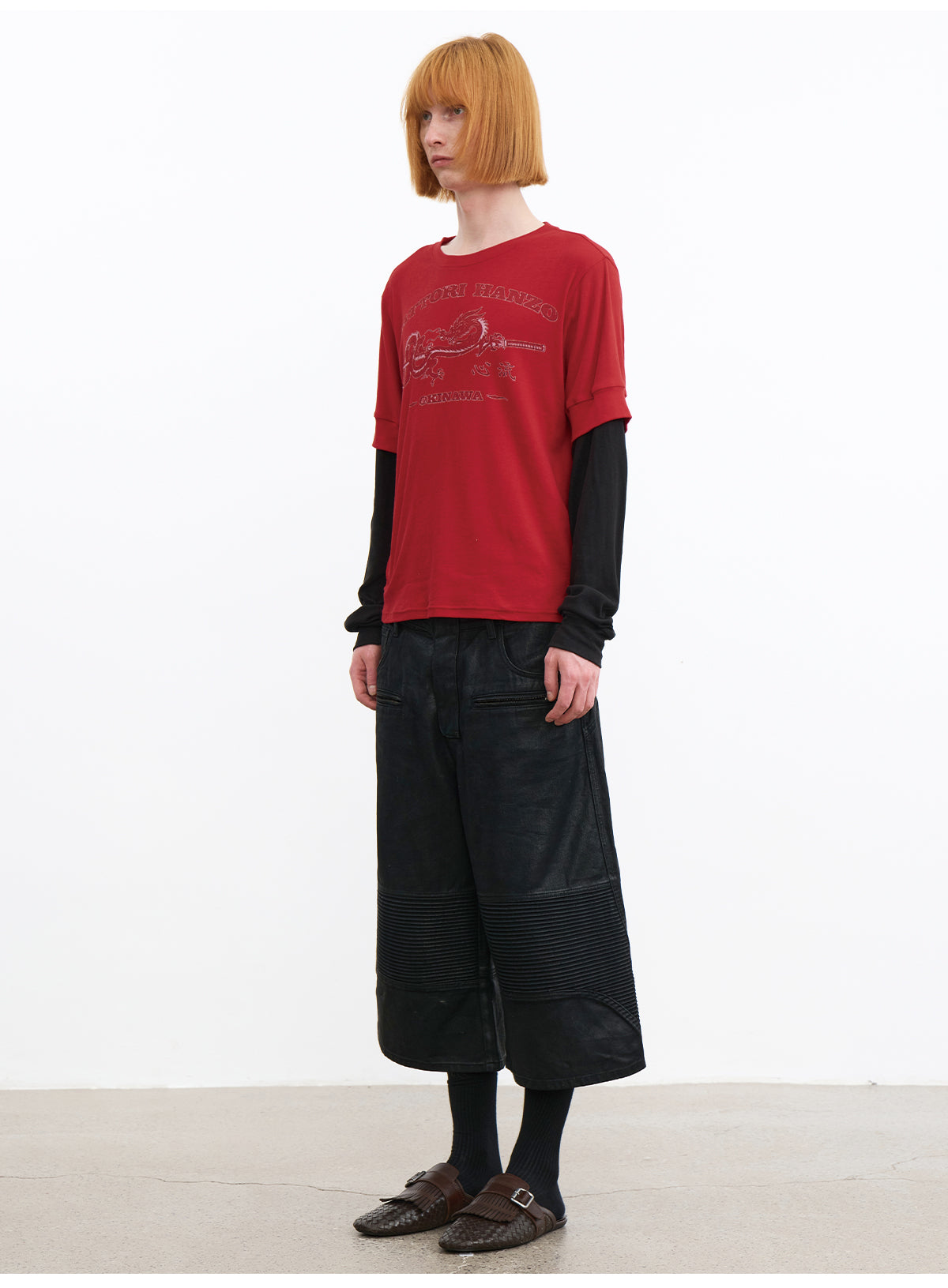 JCAESAR Flow Faux Two-Piece Graphic Long Sleeve