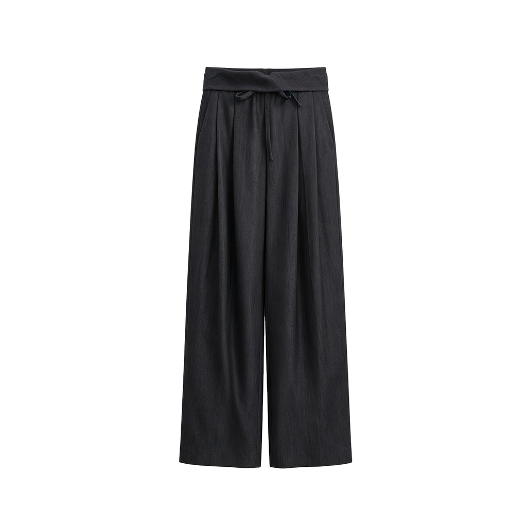 JCAESAR WOMEN Raw-denim inspired drawstring trousers