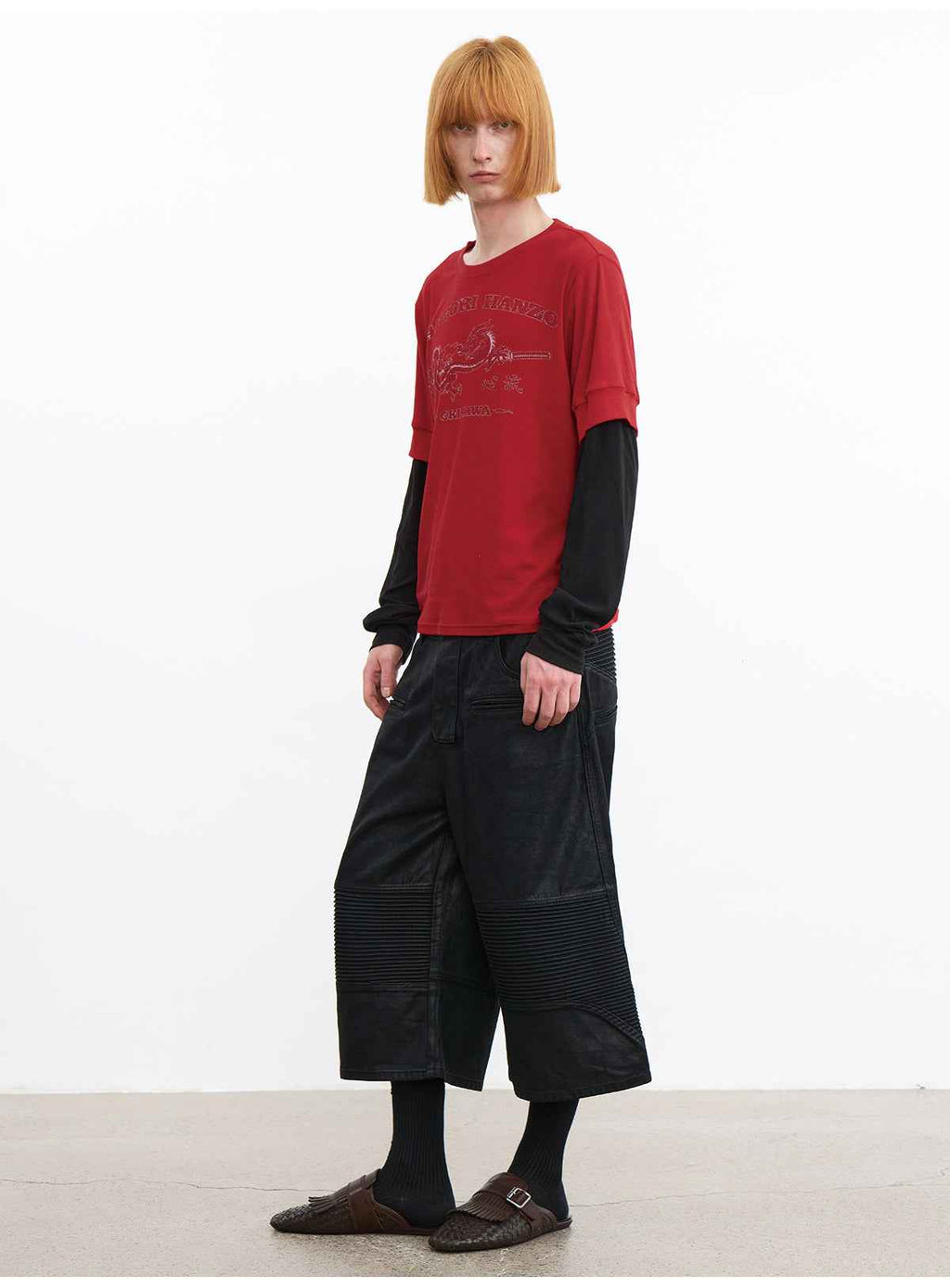 JCAESAR Flow Faux Two-Piece Graphic Long Sleeve