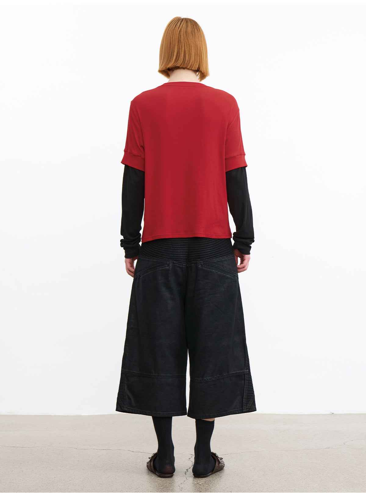 JCAESAR Flow Faux Two-Piece Graphic Long Sleeve