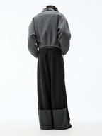 JCAESAR Woolen Double Pocket Flight Jacket