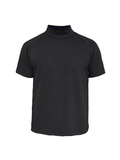 JCAESAR Horizontal Stripe Raglan Zipper Short Sleeve - jcaesarclo