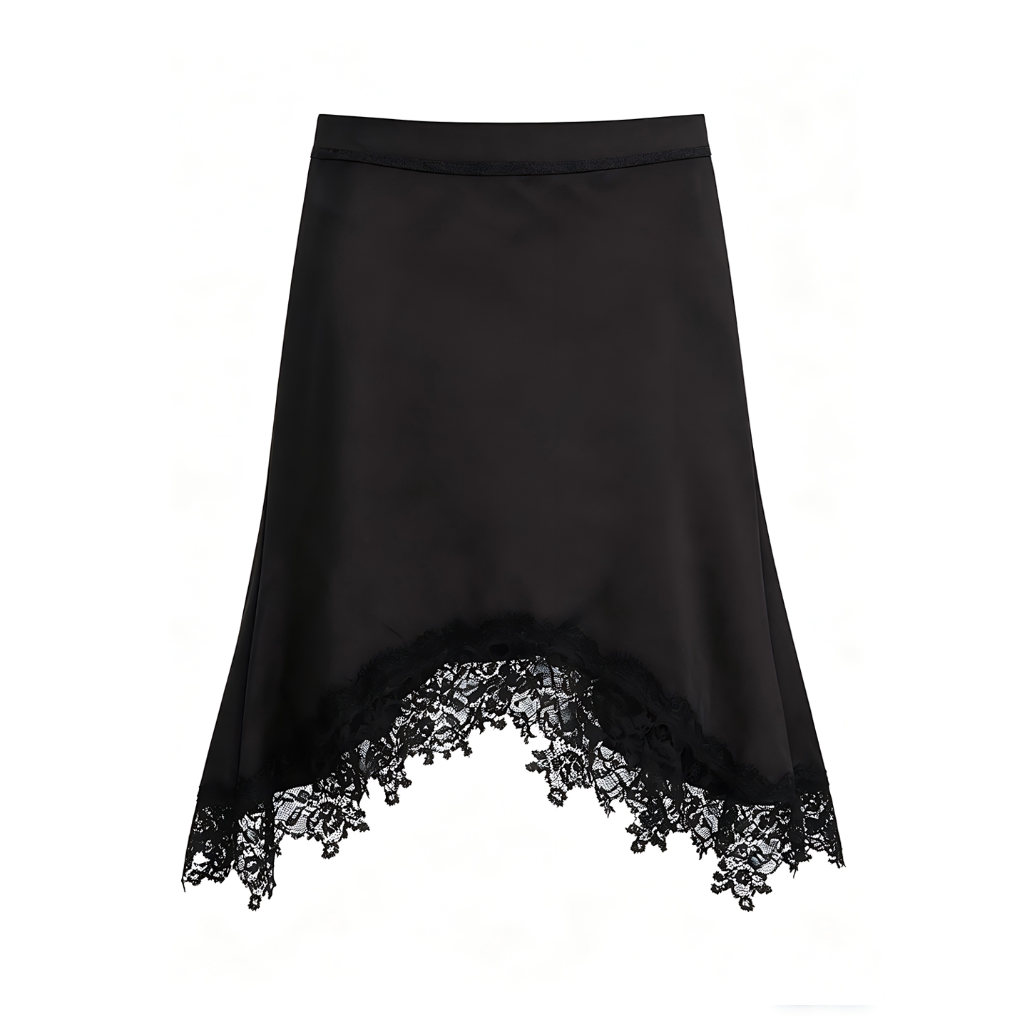 JCAESAR WOMEN Lace Satin Mermaid Skirt