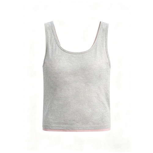 JCAESAR WOMEN Color-Blocked Ruched Tank Top