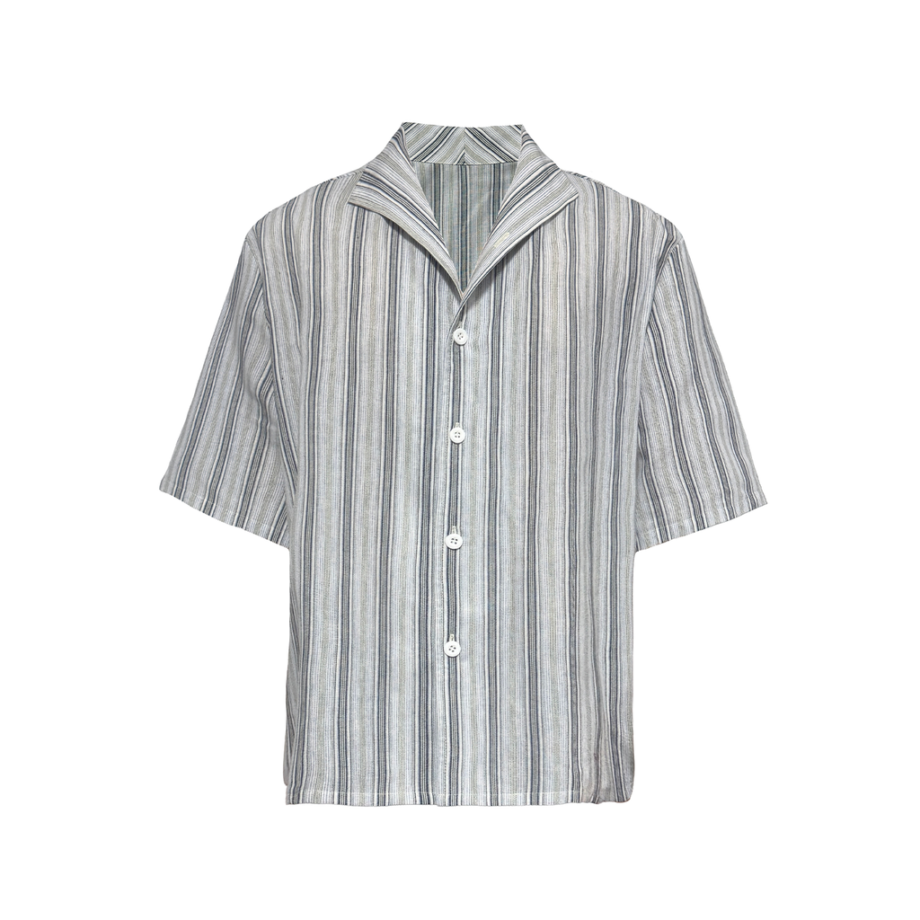 JCAESAR One‑Piece Collar Striped Shirt - jcaesarclo