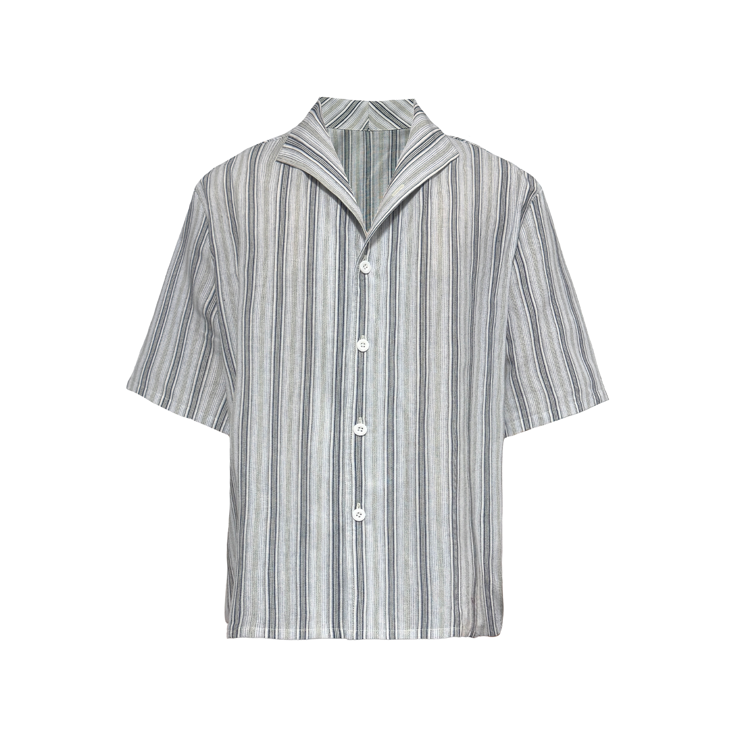 JCAESAR One‑Piece Collar Striped Shirt