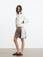 JCAESAR WOMEN Sharp‑shoulder contrast‑color jacket