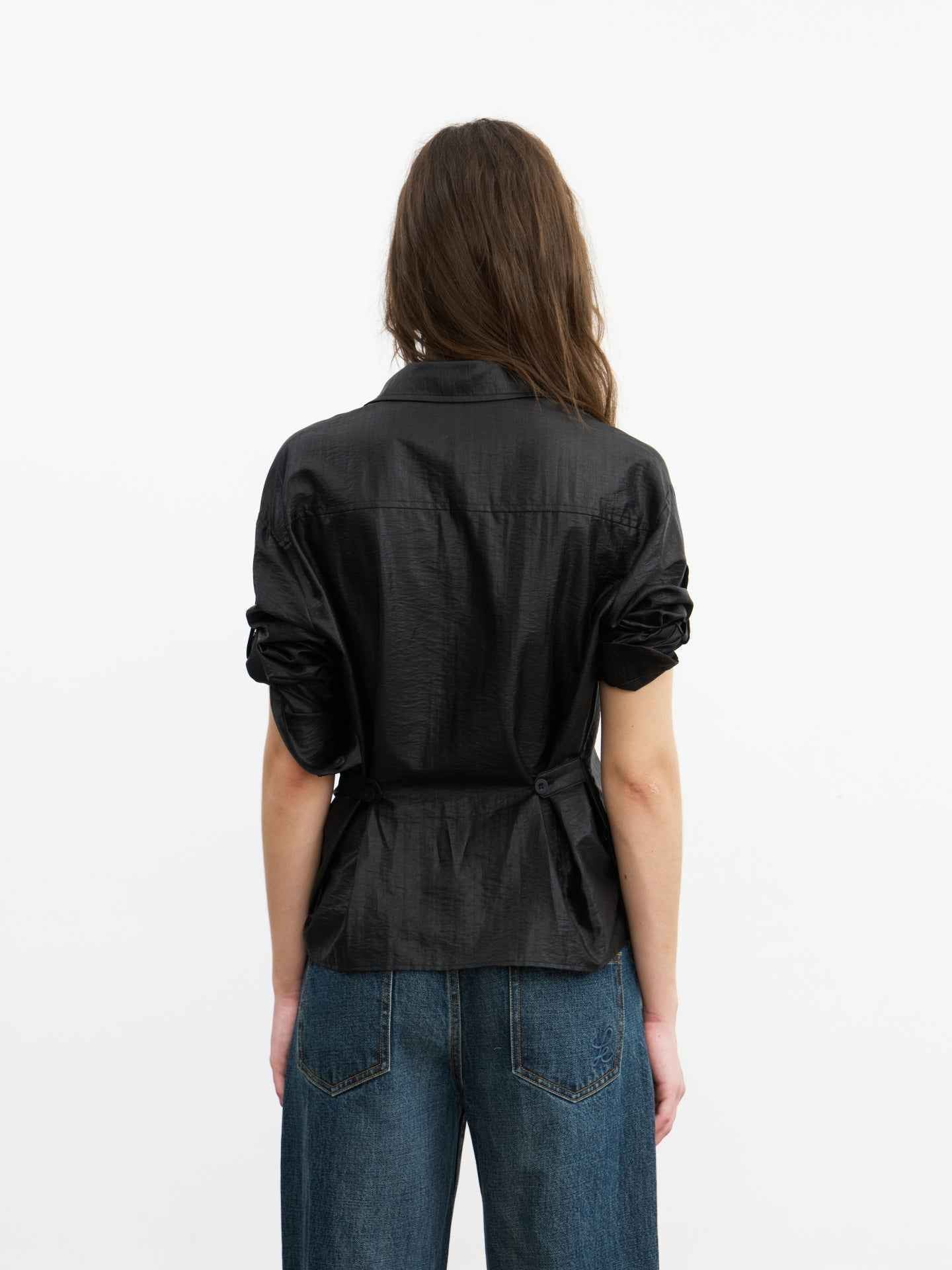 JCAESAR WOMEN Waxed adjustable‑waist shirt
