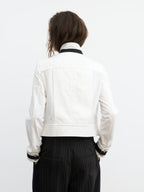 JCAESAR WOMEN Sharp‑shoulder contrast‑color jacket