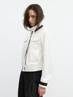 JCAESAR WOMEN Sharp‑shoulder contrast‑color jacket