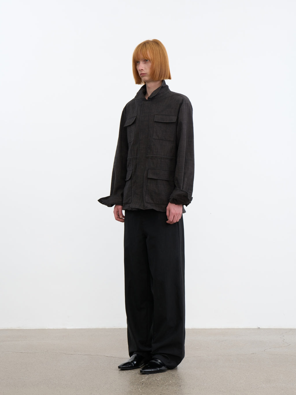 JCAESAR Aluminum‑thread detective jacket