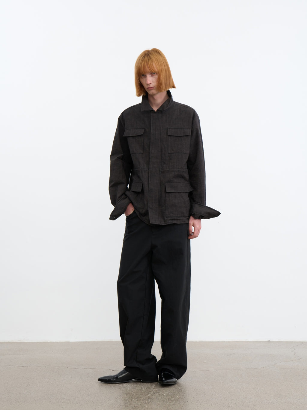 JCAESAR Side‑panel straight‑cut trousers