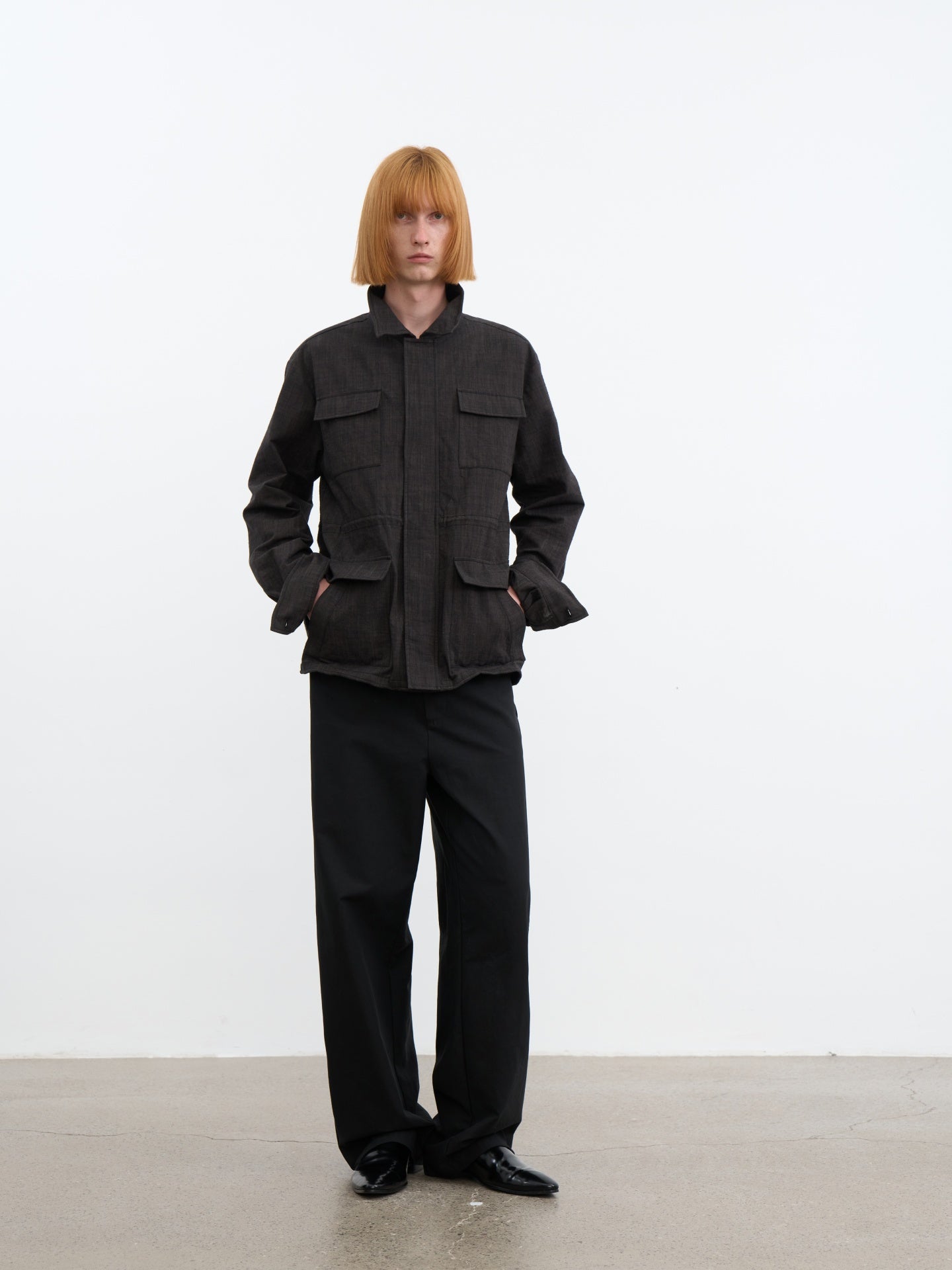 JCAESAR Side‑panel straight‑cut trousers