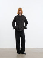 JCAESAR Aluminum‑thread detective jacket
