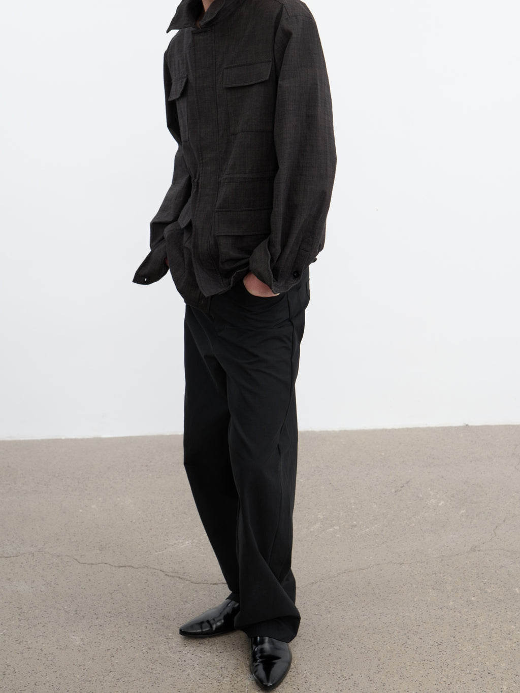 JCAESAR Aluminum‑thread detective jacket