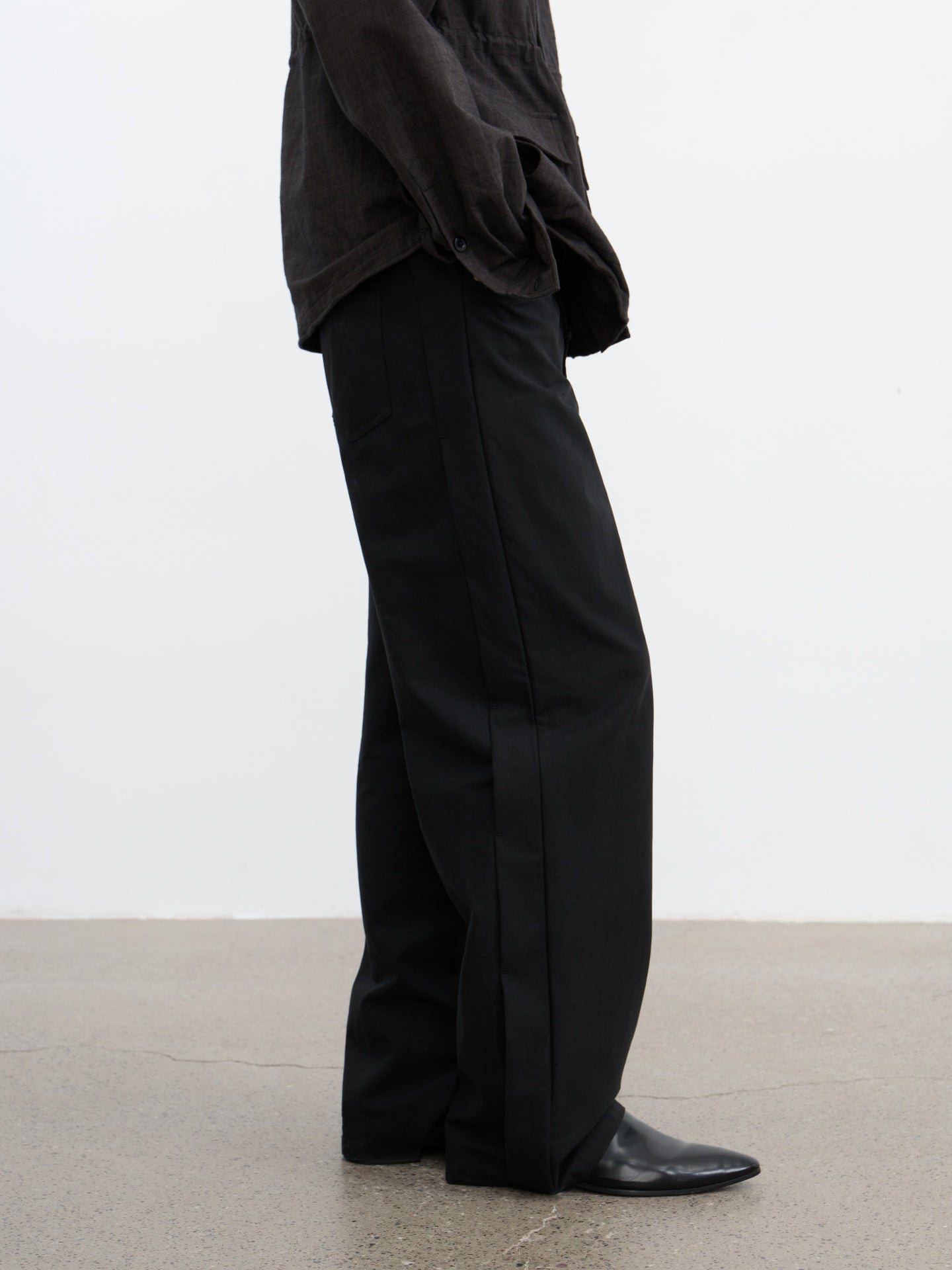 JCAESAR Side‑panel straight‑cut trousers