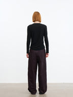 JCAESAR Side‑panel straight‑cut trousers