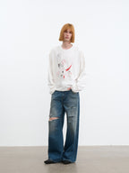 JCAESAR Baseball battle‑print long‑sleeve shirt