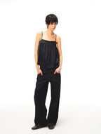 JCAESAR WOMEN Willow‑drape half‑placket cami
