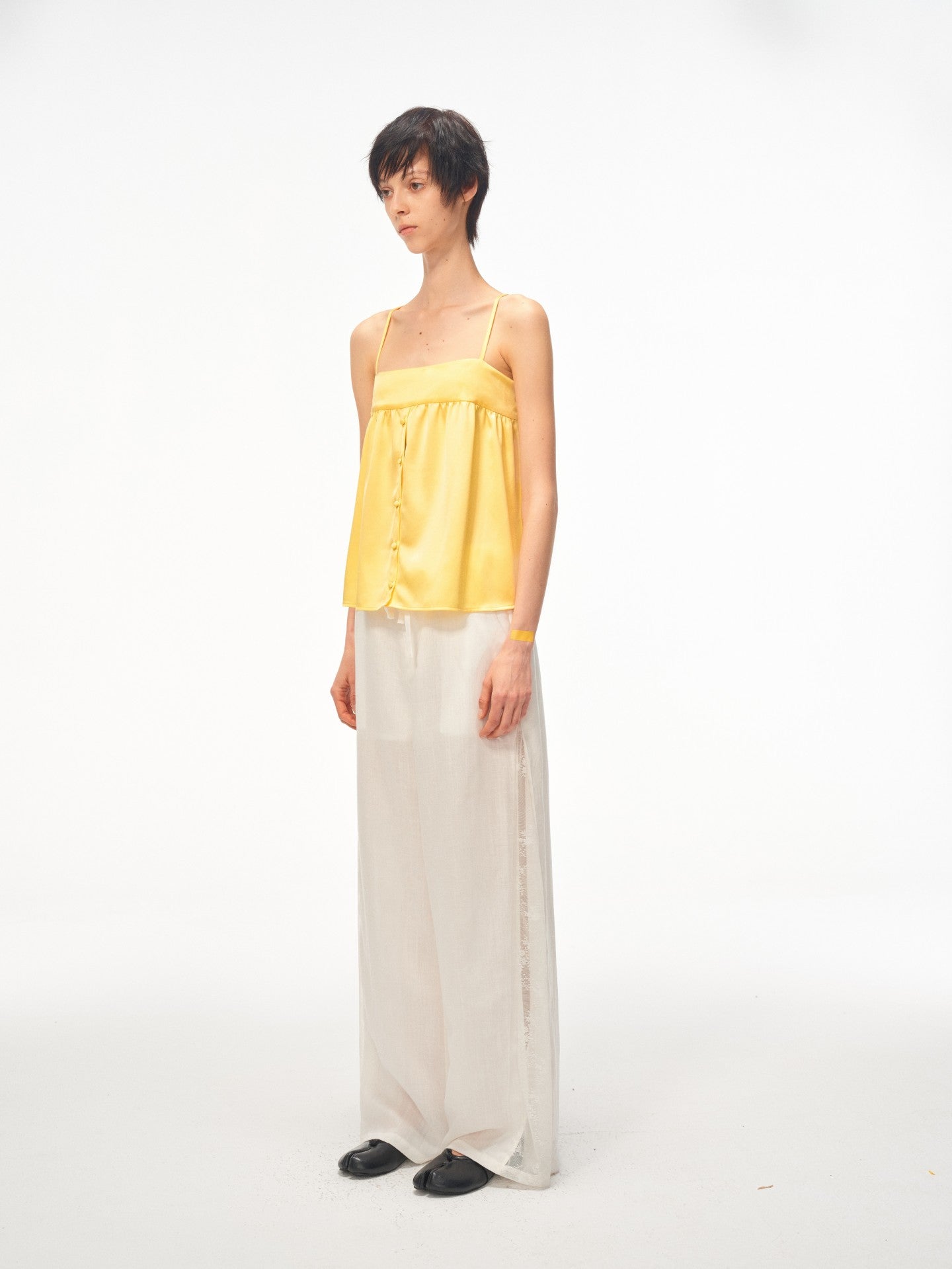 JCAESAR WOMEN Willow‑drape half‑placket cami