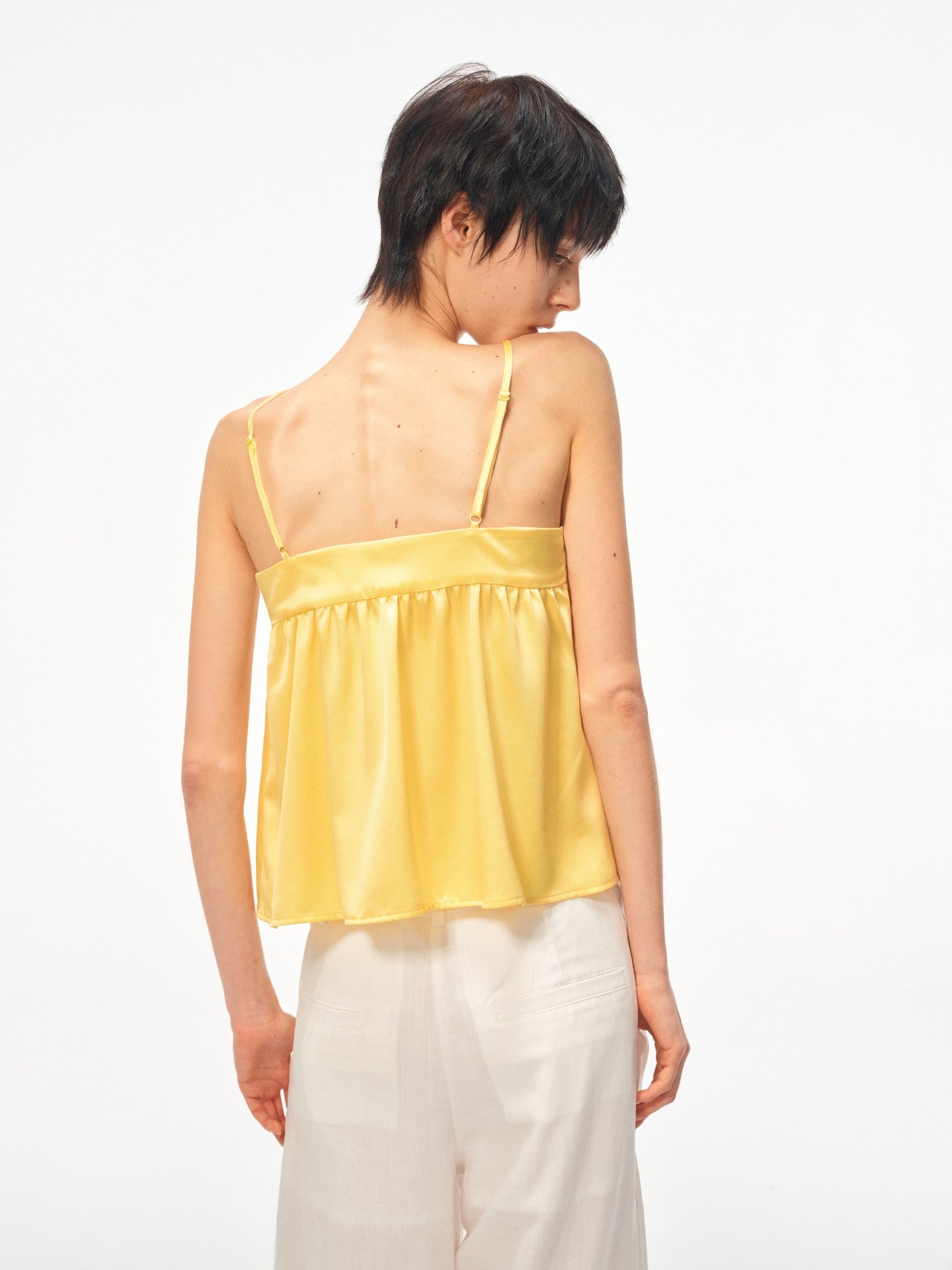 JCAESAR WOMEN Willow‑drape half‑placket cami
