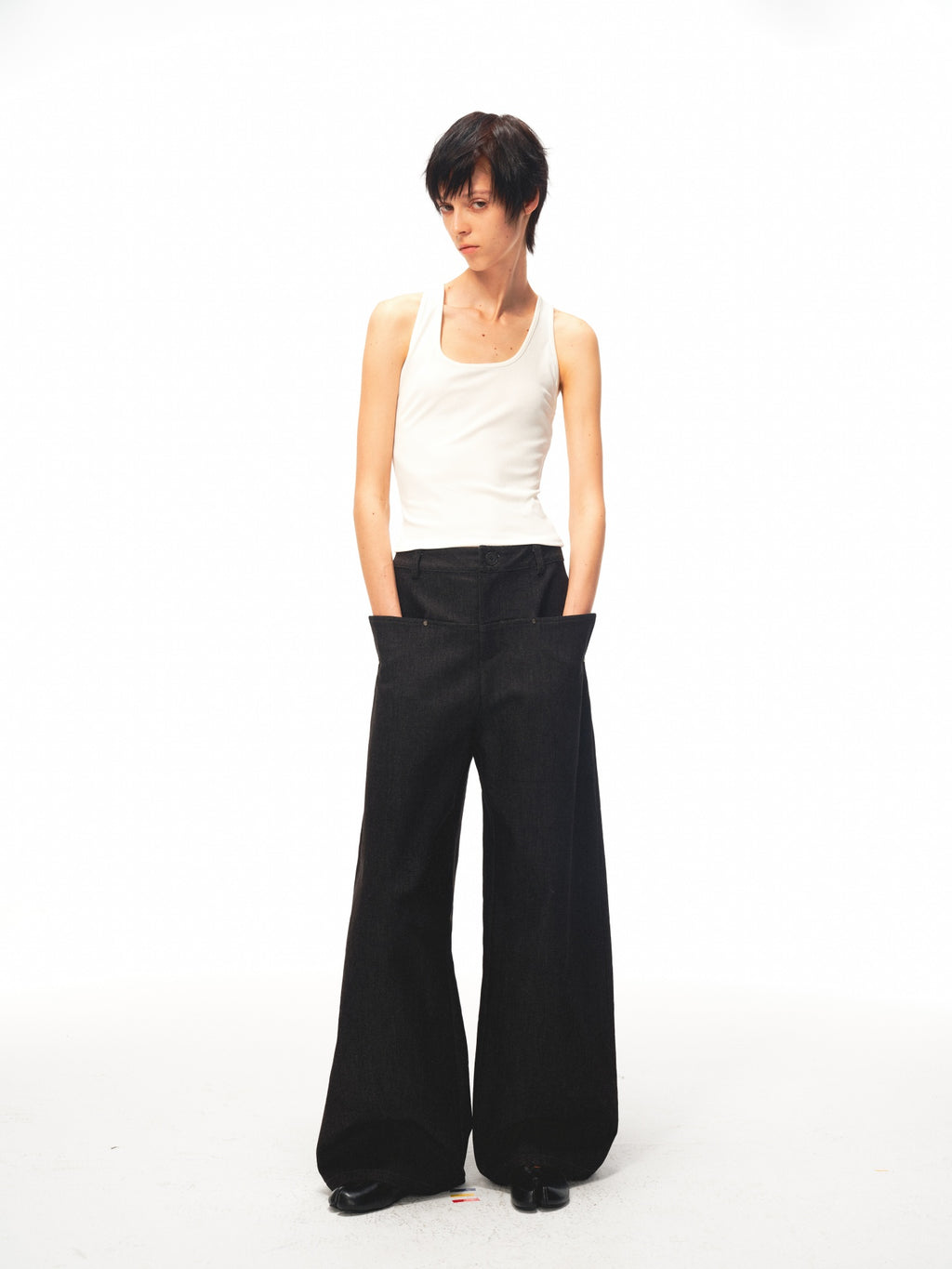 JCAESAR WOMEN Sail‑blade cut denim jeans