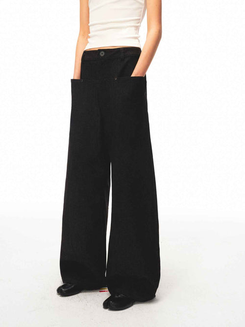 JCAESAR WOMEN Sail‑blade cut denim jeans