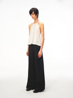 JCAESAR WOMEN Draped rib‑knit halter tank