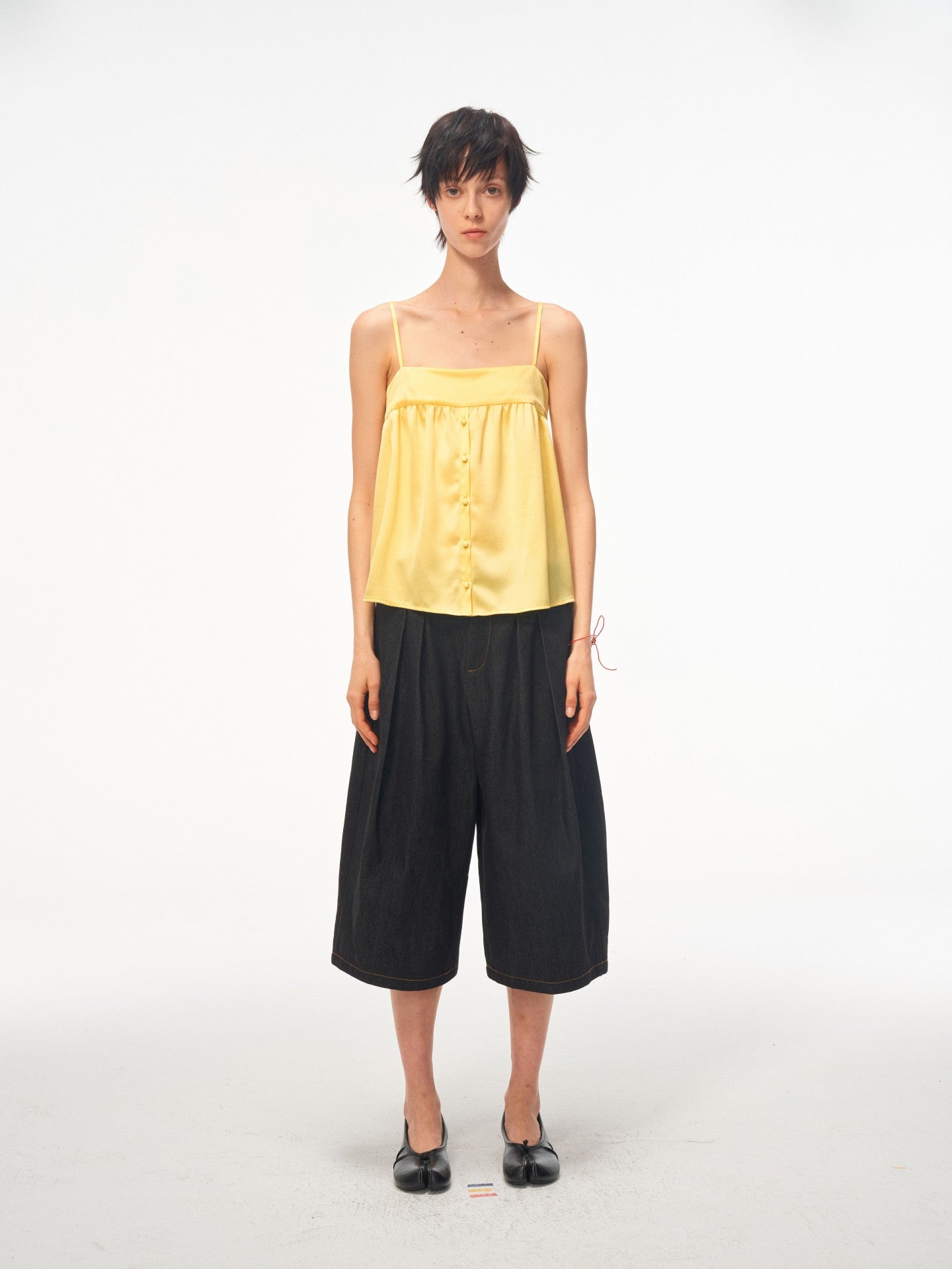 JCAESAR WOMEN Willow‑drape half‑placket cami