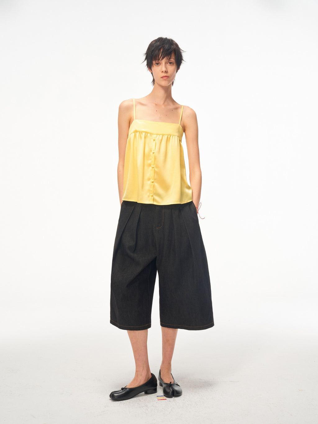 JCAESAR WOMEN Willow‑drape half‑placket cami