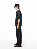 JCAESAR WOMEN Mid‑sleeve folded dandy shirt