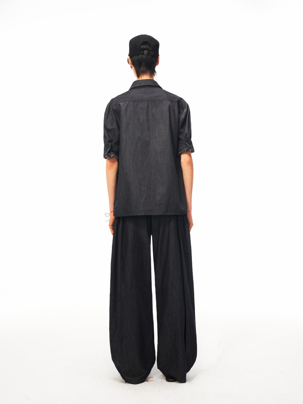 JCAESAR WOMEN Ultra‑Light Raw Denim Pleated Trousers