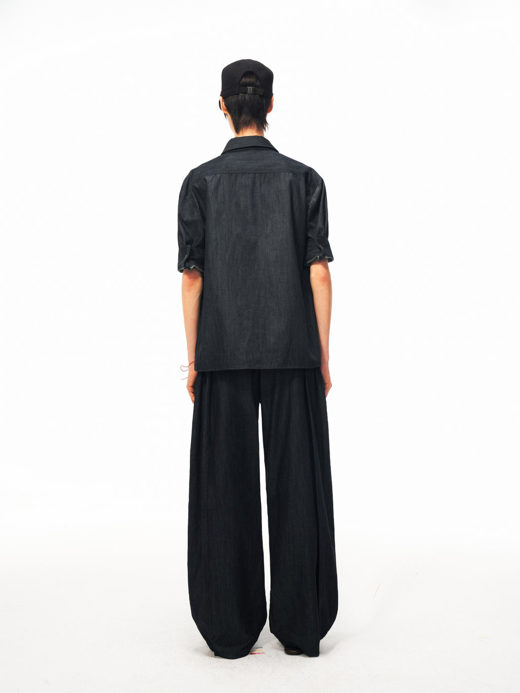 JCAESAR WOMEN Mid‑sleeve folded dandy shirt