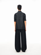 JCAESAR WOMEN Mid‑sleeve folded dandy shirt