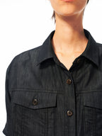 JCAESAR WOMEN Mid‑sleeve folded dandy shirt