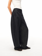 JCAESAR WOMEN Ultra‑Light Raw Denim Pleated Trousers