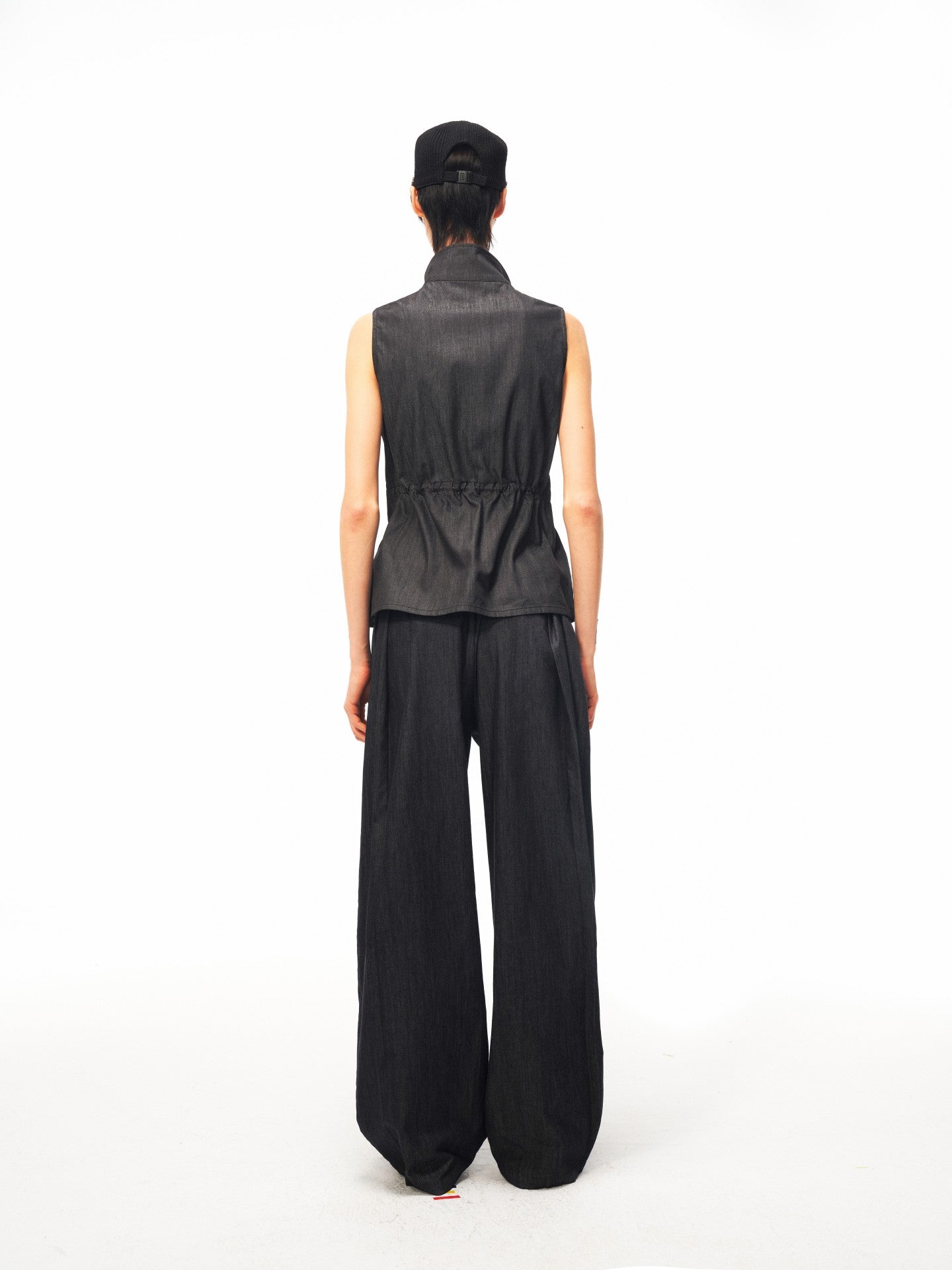 JCAESAR WOMEN Ultra‑Light Raw Denim Pleated Trousers