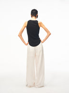 JCAESAR WOMEN Waist‑shaped cable‑knit fitted tank