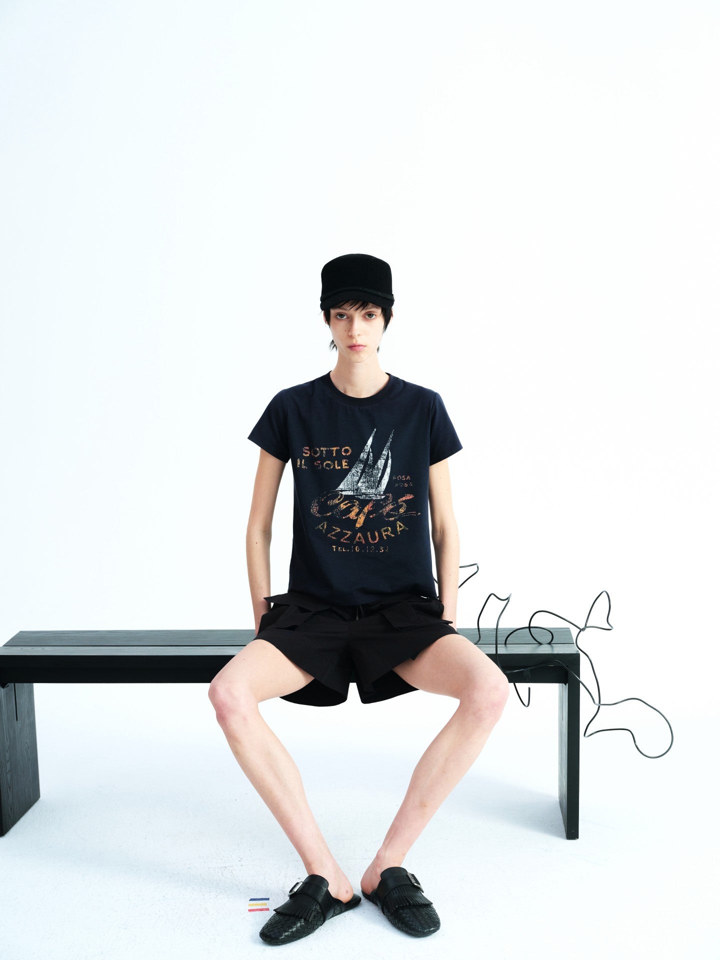 JCAESAR WOMEN Distressed Nautical Print T‑Shirt