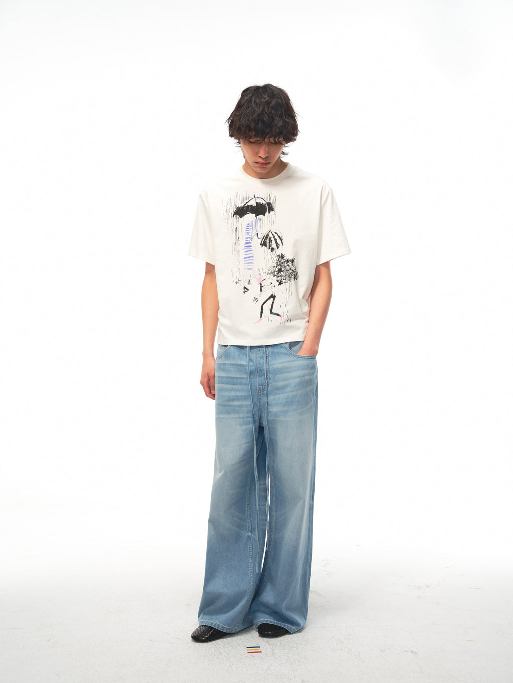 JCAESAR Rain Melody printed tee